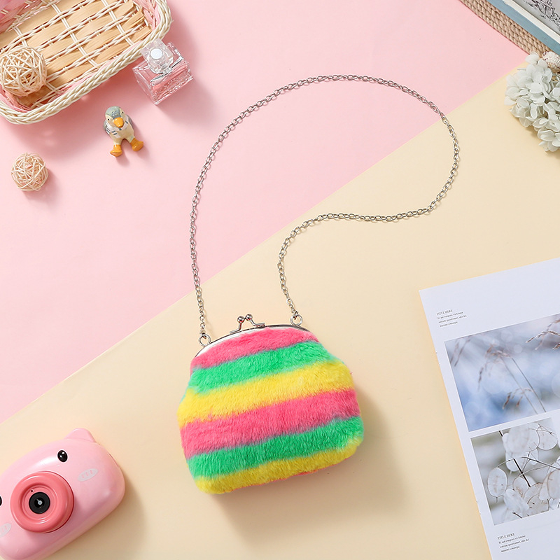 5-tolline uut värvi plush-õlakott mündikott mündikott laste armas õlakott kaartide hoiukott