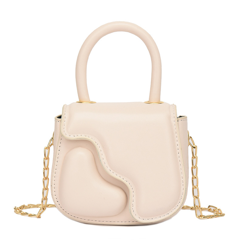 Bērnu somas niša personalizēta persiku sirds formas ķēdes soma pavasarī un vasarā Jaunums augstas kvalitātes plecu kurjera rokassoma