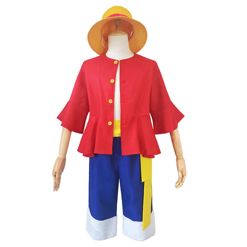 One Piece Luffy kostüüm lastele, One Piece Cosplay kostüüm, rollimänguanime, Jaapani anime