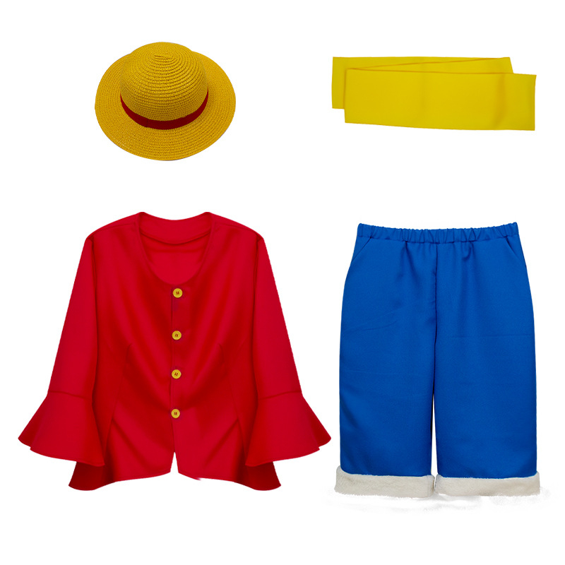 One Piece Luffy kostüüm lastele, One Piece Cosplay kostüüm, rollimänguanime, Jaapani anime