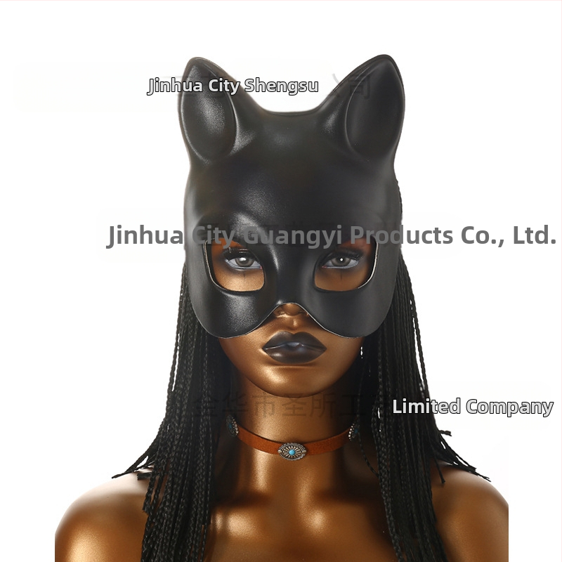 Маска за Хелоуин с котка от Cross Border Hot Cat, Маска на Черната пантера, Маска на Черната котка, Дантелена котешка маска, Маска за котка с пайети