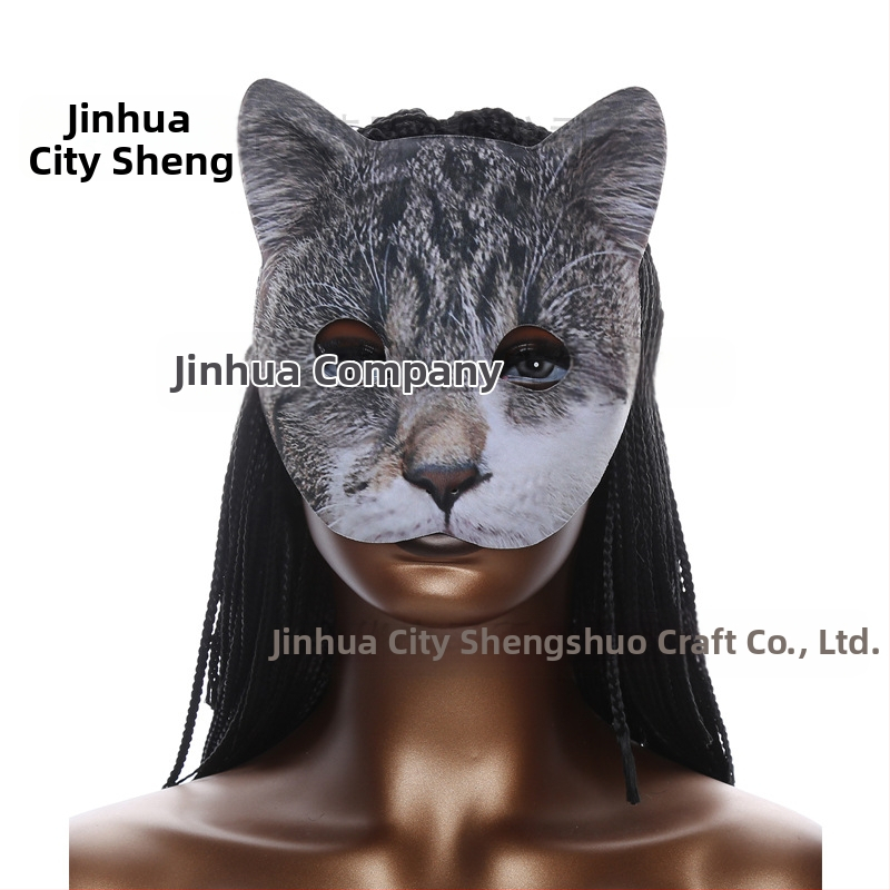 Маска за Хелоуин с котка от Cross Border Hot Cat, Маска на Черната пантера, Маска на Черната котка, Дантелена котешка маска, Маска за котка с пайети