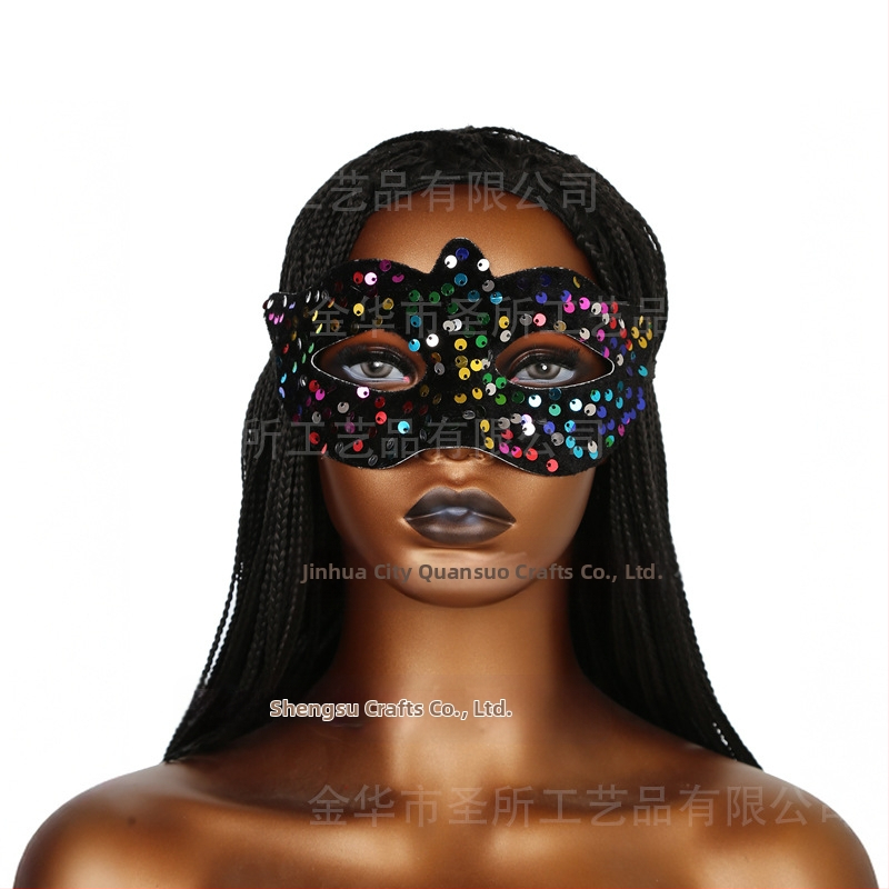 Маска за Хелоуин с котка от Cross Border Hot Cat, Маска на Черната пантера, Маска на Черната котка, Дантелена котешка маска, Маска за котка с пайети