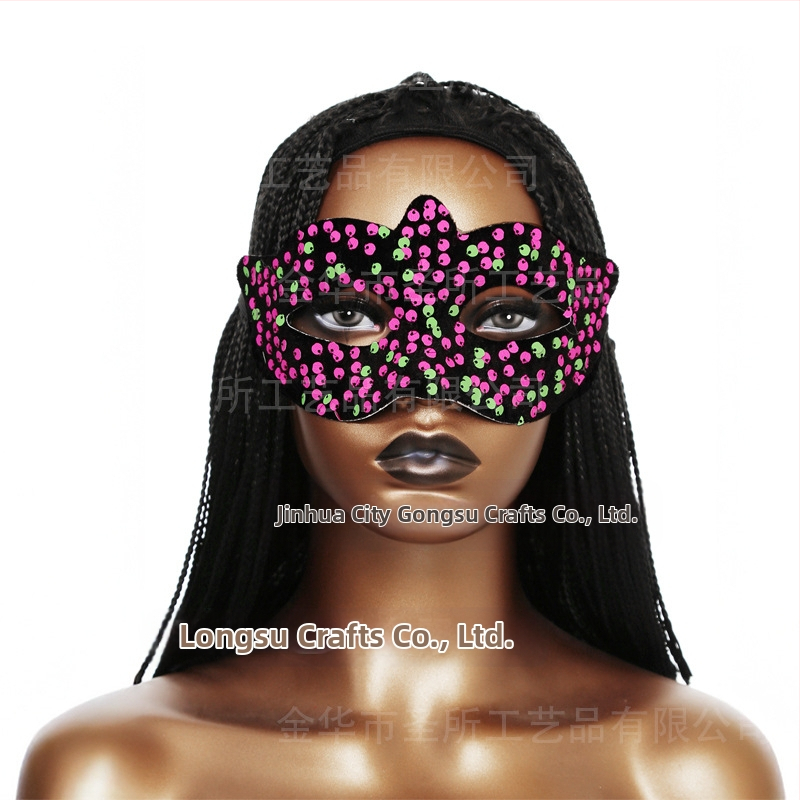 Маска за Хелоуин с котка от Cross Border Hot Cat, Маска на Черната пантера, Маска на Черната котка, Дантелена котешка маска, Маска за котка с пайети