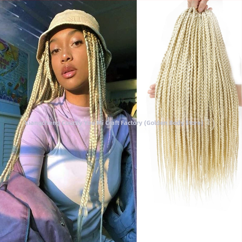 Xuchangi parukas, naiste heegeldatud juuksed, kolmeharulised punutised, sünteetilised punutised