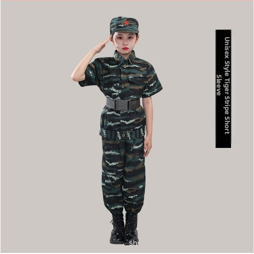 Детски камуфлажен костюм, костюм за родител-дете, обучение за дейности навън, детска градина, за ученици от началното и средното училище, военен тренировъчен летен лагер...