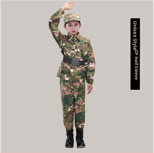 Детски камуфлажен костюм, костюм за родител-дете, обучение за дейности навън, детска градина, за ученици от началното и средното училище, военен тренировъчен летен лагер...