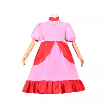 Uus Mario cos Brigitte printsess cos kleit kitsa vöökohaga karvase kleidi ja puhvis varrukatega printsessikleit