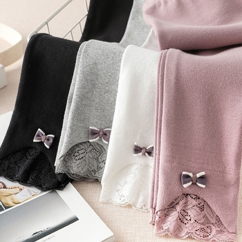 2025 Nove djevojačke tajice za proljeće i jesen, pamučne vanjske tajice za djecu, hlače do gležnja, tanke dječje elegantne hlače od čipke