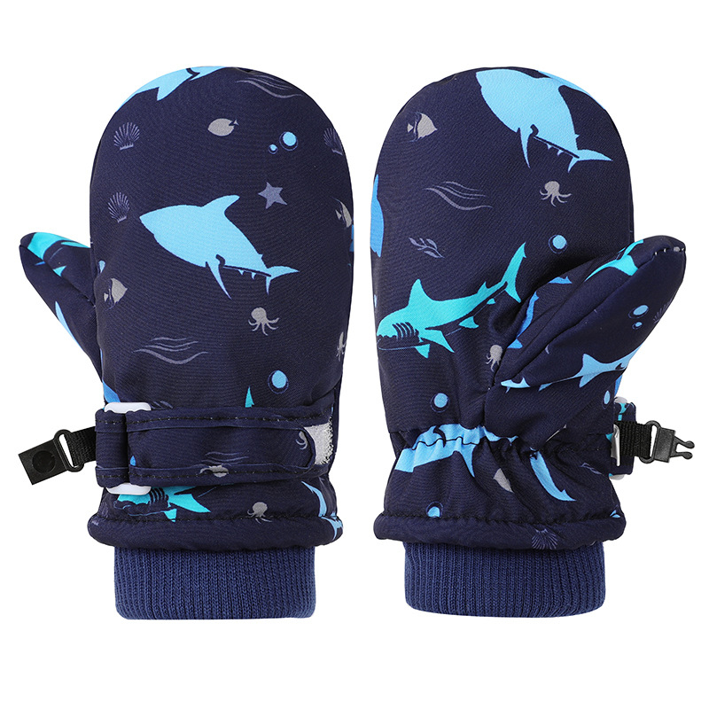 Piiriülene Euroopa ja Ameerika Ühendriikide laste beebi koomiksi hai-vaala tuulekindlad soojad kindad kootud müts ülikond libisemisvastane fliisvoodriga