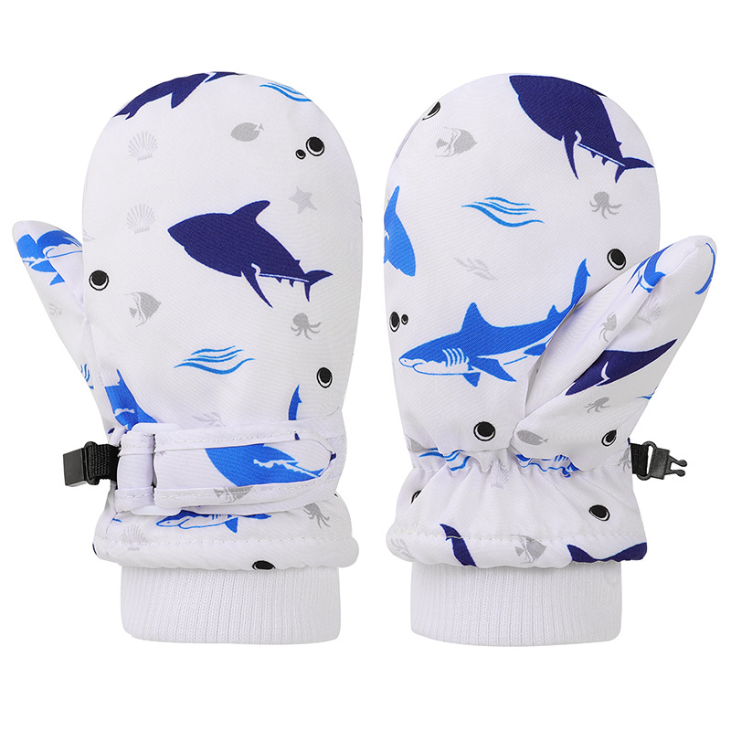 Piiriülene Euroopa ja Ameerika Ühendriikide laste beebi koomiksi hai-vaala tuulekindlad soojad kindad kootud müts ülikond libisemisvastane fliisvoodriga