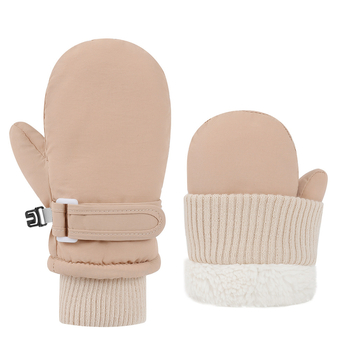 Naujos, greitai džiūstančios, vaikiškos, šiltos, vandeniui atsparios slidinėjimo pirštinės su vilnos pamušalu, storo siūlo pirštinės.