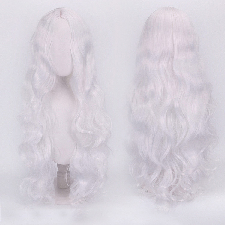 Euroopa ja Ameerika Ins Fashion Parukad Tüdrukutele, Keskmine Jagamine, Valged, Punased, Sinised, Pikad Lokkis Sünteetilised Parukad, Keskmine Jagamine Pikad Lokkis Juuksed