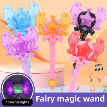 Tarpvalstybinė nauja stebuklinga lazdelė, ledo mažoji princesė, magiškas garsas ir šviesa, indukcinė fėja, šviečianti lazdelė, žaislas vaikams, transformacija