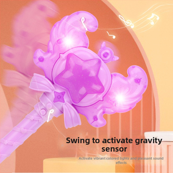 Tarpvalstybinė nauja stebuklinga lazdelė, ledo mažoji princesė, magiškas garsas ir šviesa, indukcinė fėja, šviečianti lazdelė, žaislas vaikams, transformacija