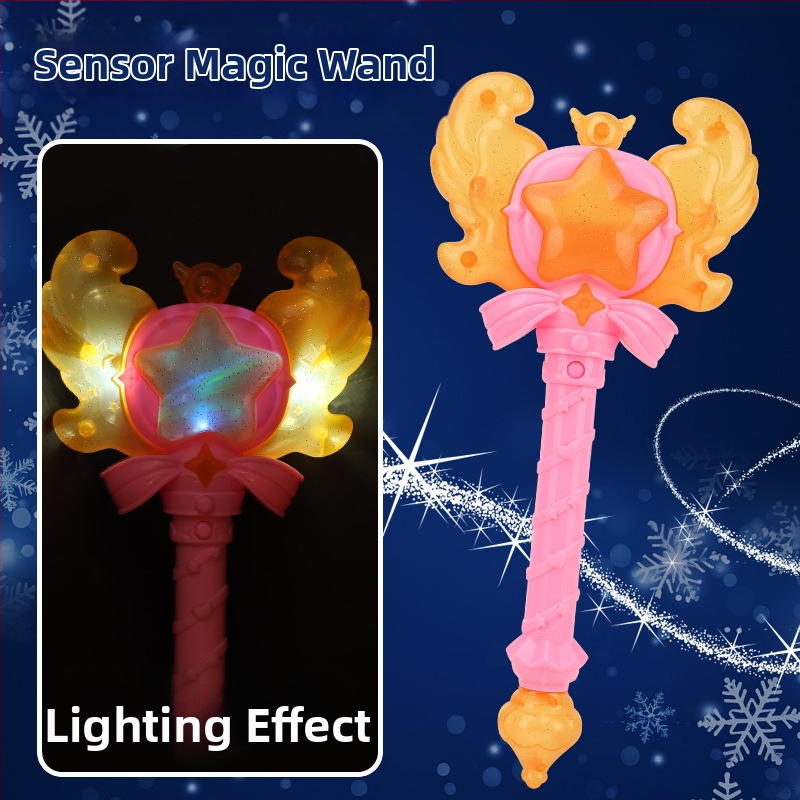 Tarpvalstybinė nauja stebuklinga lazdelė, ledo mažoji princesė, magiškas garsas ir šviesa, indukcinė fėja, šviečianti lazdelė, žaislas vaikams, transformacija