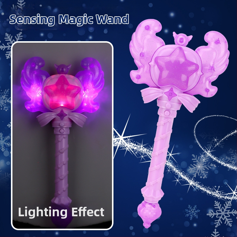 Tarpvalstybinė nauja stebuklinga lazdelė, ledo mažoji princesė, magiškas garsas ir šviesa, indukcinė fėja, šviečianti lazdelė, žaislas vaikams, transformacija