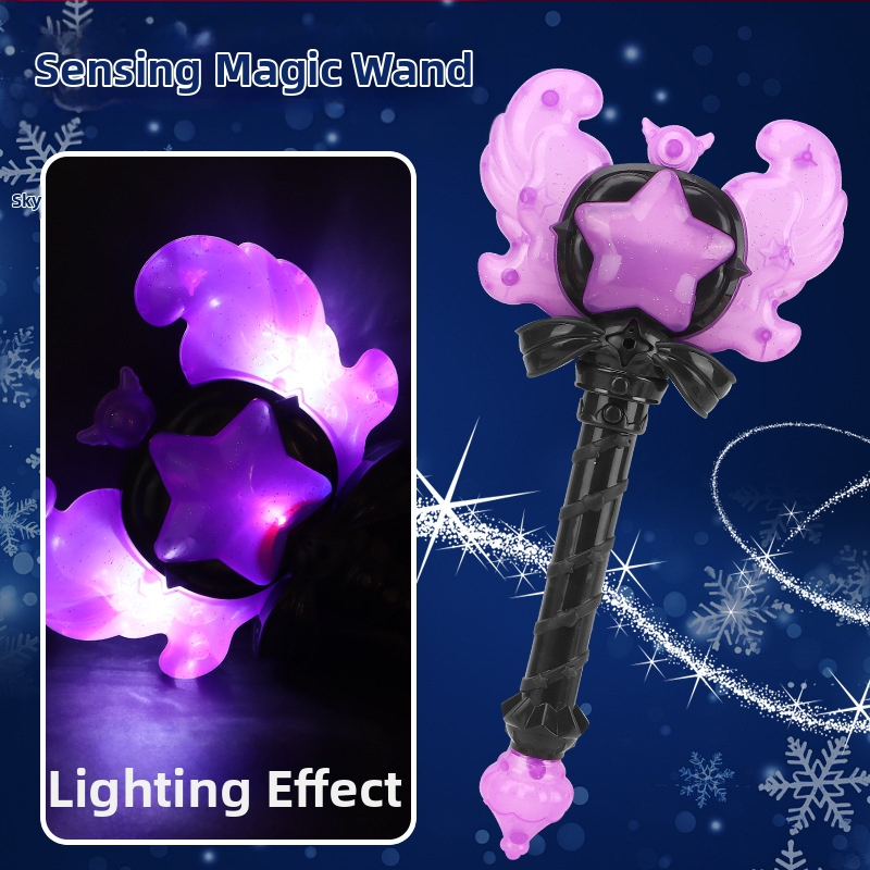 Tarpvalstybinė nauja stebuklinga lazdelė, ledo mažoji princesė, magiškas garsas ir šviesa, indukcinė fėja, šviečianti lazdelė, žaislas vaikams, transformacija