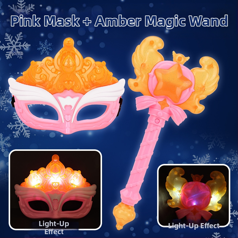 Tarpvalstybinė nauja stebuklinga lazdelė, ledo mažoji princesė, magiškas garsas ir šviesa, indukcinė fėja, šviečianti lazdelė, žaislas vaikams, transformacija