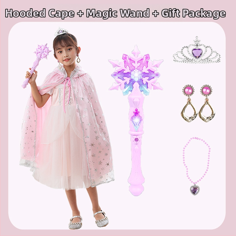 Tarpvalstybinė nauja stebuklinga lazdelė, ledo mažoji princesė, magiškas garsas ir šviesa, indukcinė fėja, šviečianti lazdelė, žaislas vaikams, transformacija