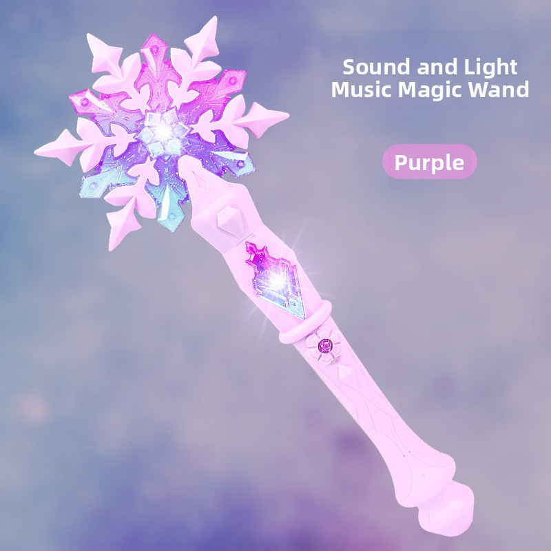 Tarpvalstybinė nauja stebuklinga lazdelė, ledo mažoji princesė, magiškas garsas ir šviesa, indukcinė fėja, šviečianti lazdelė, žaislas vaikams, transformacija