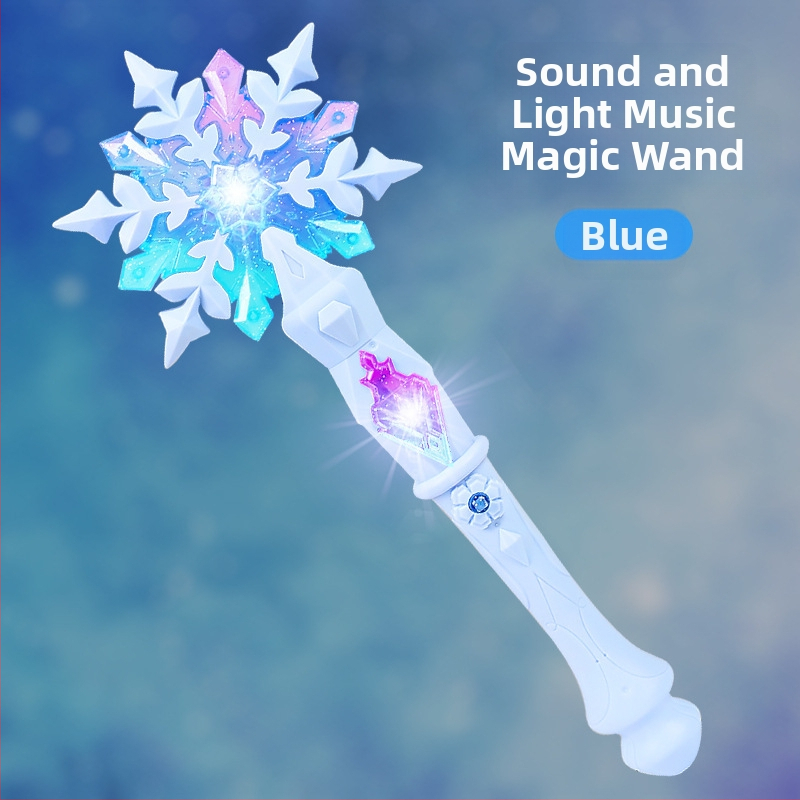 Tarpvalstybinė nauja stebuklinga lazdelė, ledo mažoji princesė, magiškas garsas ir šviesa, indukcinė fėja, šviečianti lazdelė, žaislas vaikams, transformacija