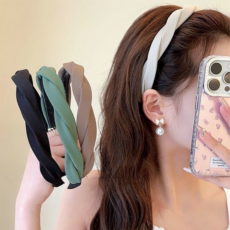 Aukšta galvos juosta moterims, 2024 m. naujo stiliaus, veido plovimo neslystanti galvos juosta, plačiabrylė, dantyta, presuota plaukų antspaudo galvos apdangalas, paprastas plaukų ryšulys