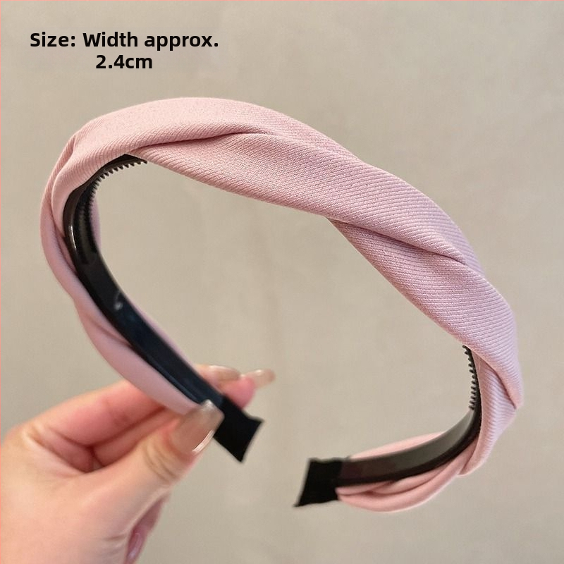 Aukšta galvos juosta moterims, 2024 m. naujo stiliaus, veido plovimo neslystanti galvos juosta, plačiabrylė, dantyta, presuota plaukų antspaudo galvos apdangalas, paprastas plaukų ryšulys