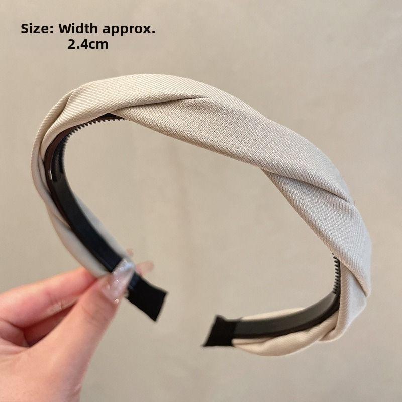 Aukšta galvos juosta moterims, 2024 m. naujo stiliaus, veido plovimo neslystanti galvos juosta, plačiabrylė, dantyta, presuota plaukų antspaudo galvos apdangalas, paprastas plaukų ryšulys