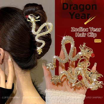 Drakono metų plaukų segtukas, madingas senovinio stiliaus, segtukas nugarai, aukštos kokybės, elegantiški, universalūs, lydinio, ryklio formos segtukai