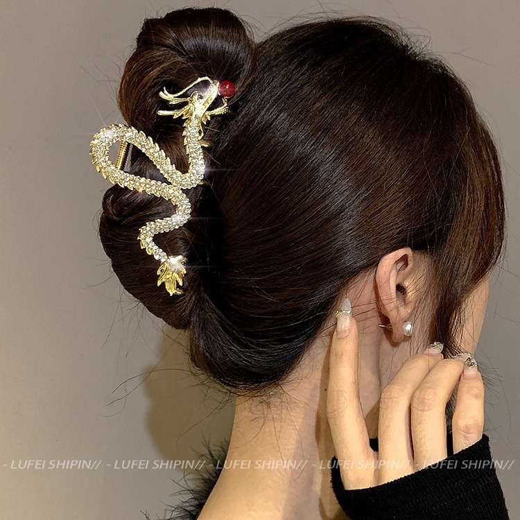 Drakono metų plaukų segtukas, madingas senovinio stiliaus, segtukas nugarai, aukštos kokybės, elegantiški, universalūs, lydinio, ryklio formos segtukai