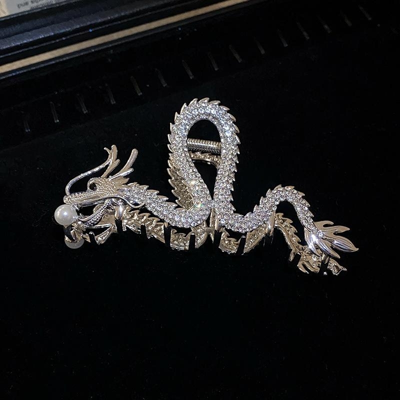 Drakono metų plaukų segtukas, madingas senovinio stiliaus, segtukas nugarai, aukštos kokybės, elegantiški, universalūs, lydinio, ryklio formos segtukai