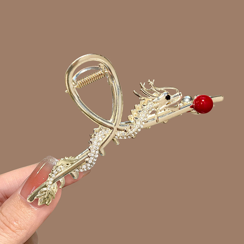 Drakono metų plaukų segtukas, madingas senovinio stiliaus, segtukas nugarai, aukštos kokybės, elegantiški, universalūs, lydinio, ryklio formos segtukai