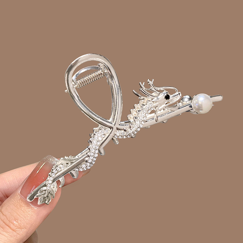 Drakono metų plaukų segtukas, madingas senovinio stiliaus, segtukas nugarai, aukštos kokybės, elegantiški, universalūs, lydinio, ryklio formos segtukai