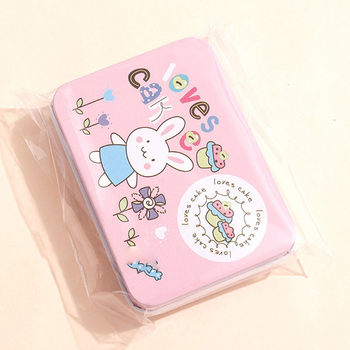 Vieno personažo segtukas, skardinės spalvos, dėžutėje, juodas, plaukų segtukas, moteriškas korėjietiškas kirpčiukas, nugaros, Hyun Ya Feng segtukas