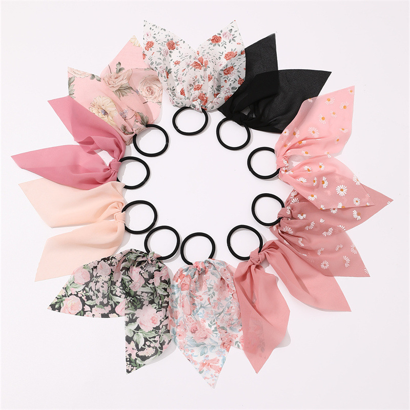 YSH3275 uus loominguline retro prantsuse romantiline lilleline juuksekumm Euroopa ja Ameerika klassikalise paelaga juuksenööriga ülikond