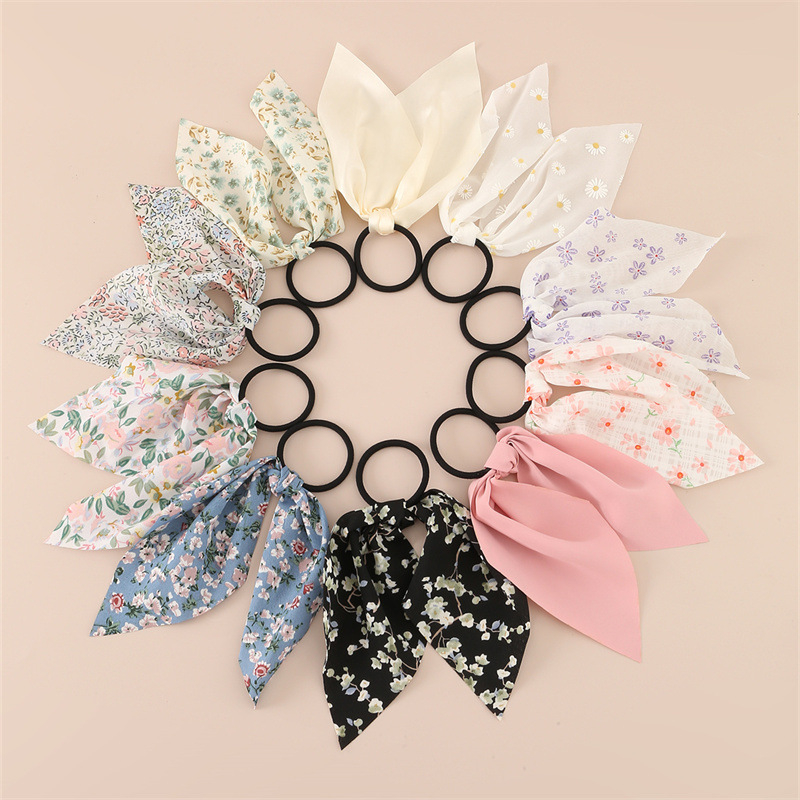 YSH3275 uus loominguline retro prantsuse romantiline lilleline juuksekumm Euroopa ja Ameerika klassikalise paelaga juuksenööriga ülikond