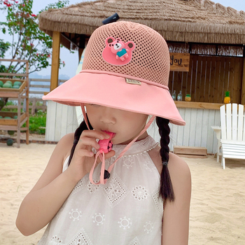 Dječji šešir za zaštitu od sunca, ljetni muški i ženski šešir za zaštitu od sunca s velikim obodom, ribarski šešir s crtanim likovima, mrežasti šešir za zaštitu od UV zračenja