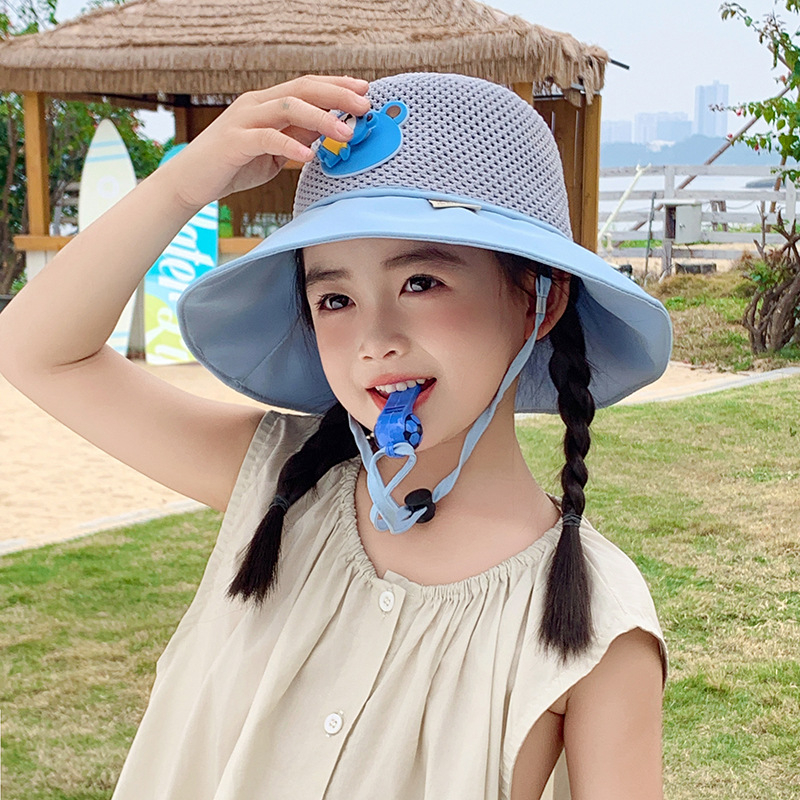 Dječji šešir za zaštitu od sunca, ljetni muški i ženski šešir za zaštitu od sunca s velikim obodom, ribarski šešir s crtanim likovima, mrežasti šešir za zaštitu od UV zračenja