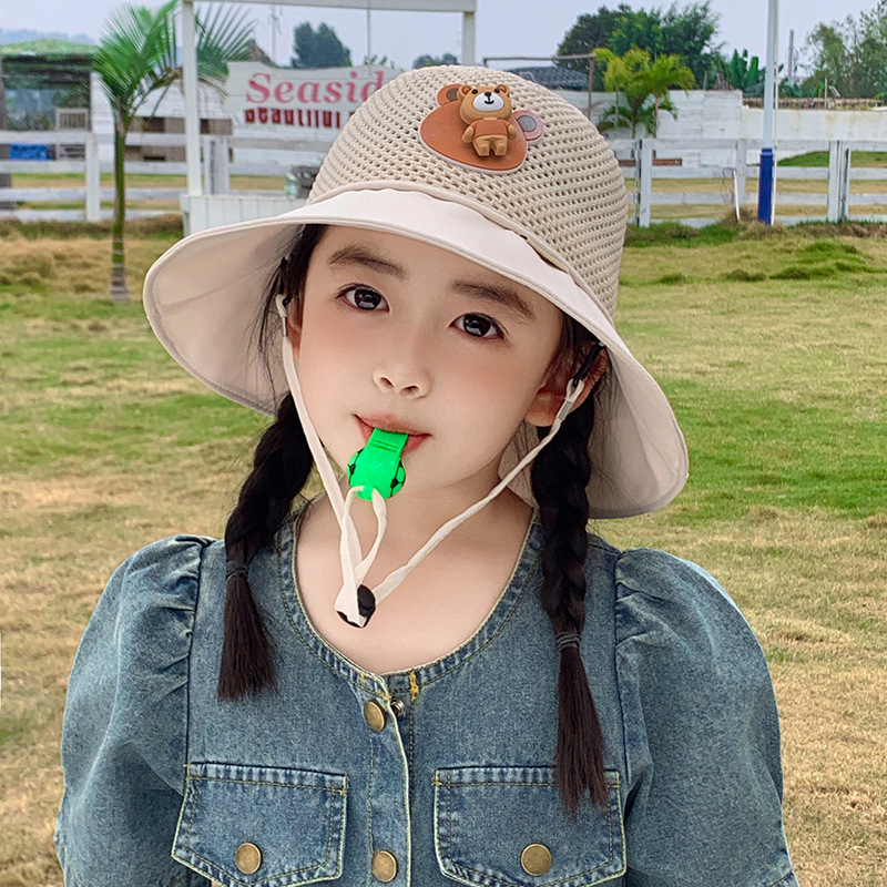 Dječji šešir za zaštitu od sunca, ljetni muški i ženski šešir za zaštitu od sunca s velikim obodom, ribarski šešir s crtanim likovima, mrežasti šešir za zaštitu od UV zračenja