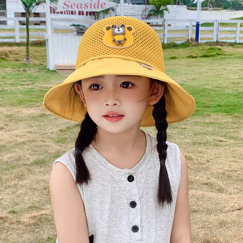 Dječji šešir za zaštitu od sunca, ljetni muški i ženski šešir za zaštitu od sunca s velikim obodom, ribarski šešir s crtanim likovima, mrežasti šešir za zaštitu od UV zračenja