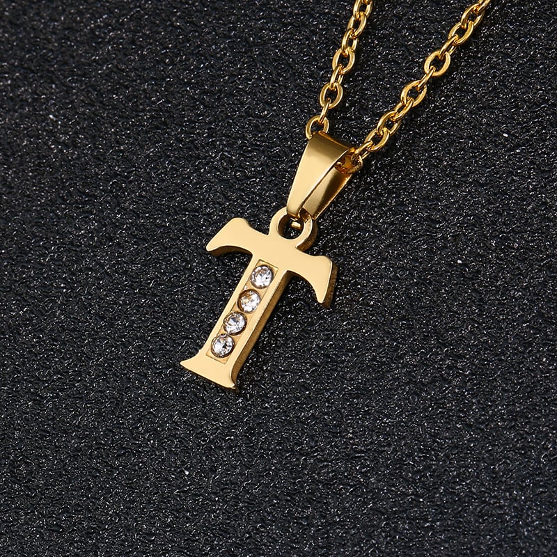 Colier cu litere, studentă coreeană, simplu, de dimensiuni mici, pentru cupluri, prietene, 26 de litere norocoase englezești, lanț de claviculă