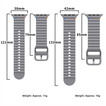 Για Apple Watch Λουράκι Σιλικόνης Apple iwatch10/9/8 Κυματιστό Λουράκι Αυτοκινήτου