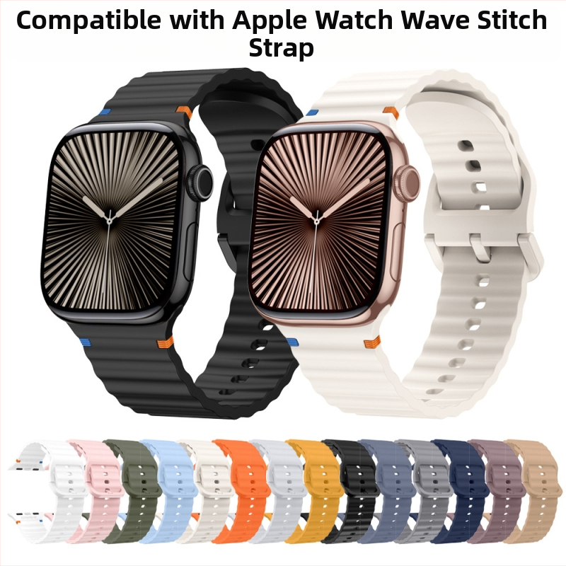 Silikónový remienok pre Apple Watch Apple iwatch 10/9/8 vlnitý remienok do auta