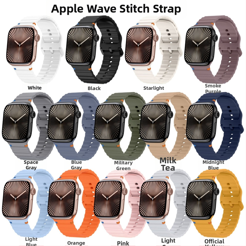 Silikónový remienok pre Apple Watch Apple iwatch 10/9/8 vlnitý remienok do auta