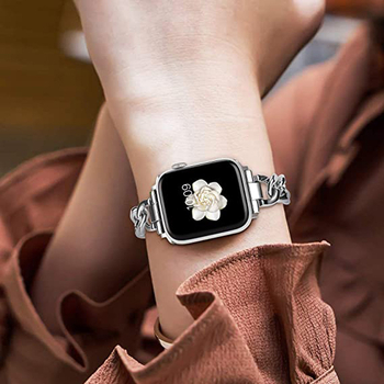 Sobib Apple Watchile Väike Chaneli stiilis roostevabast terasest Apple`i rihm Teksakett Metallist Apple`i rihm