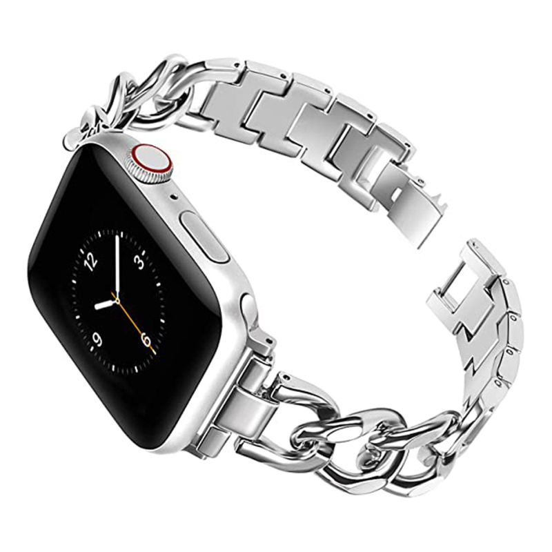 Sobib Apple Watchile Väike Chaneli stiilis roostevabast terasest Apple`i rihm Teksakett Metallist Apple`i rihm