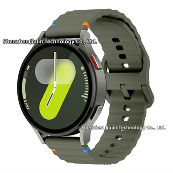 Για το Samsung Watch765 Wavy Stitch 20mm σιλικόνης λουράκι ρολογιών Huawei 22mm έγχρωμη πόρπη σιλικόνης λουράκι καρπού