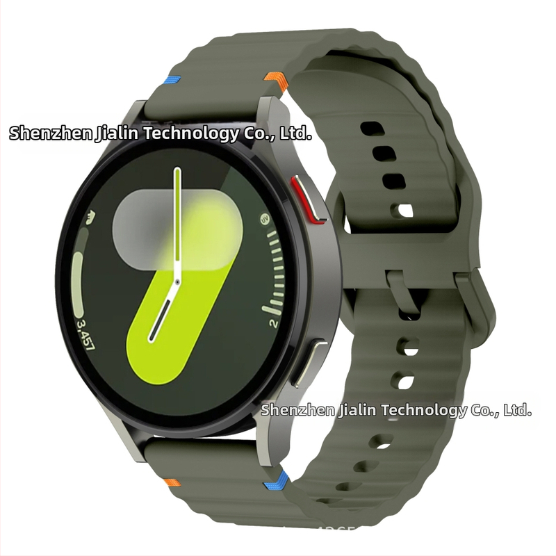 Silikónový remienok na hodinky Samsung Watch765 s vlnitým stehom 20 mm, silikónový remienok na zápästie Huawei 22 mm s farebnou prackou