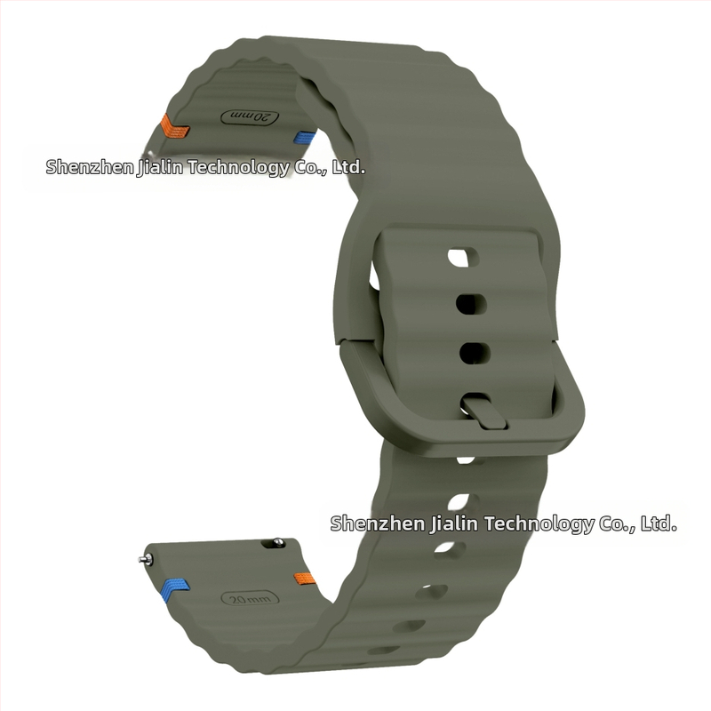 Silikónový remienok na hodinky Samsung Watch765 s vlnitým stehom 20 mm, silikónový remienok na zápästie Huawei 22 mm s farebnou prackou